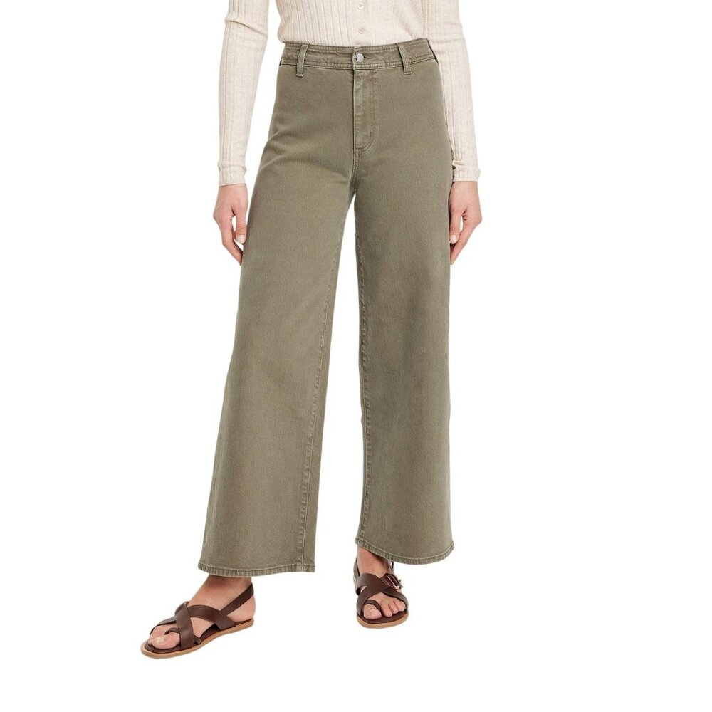 Universal Thread Olive Wide-Leg Jeans
